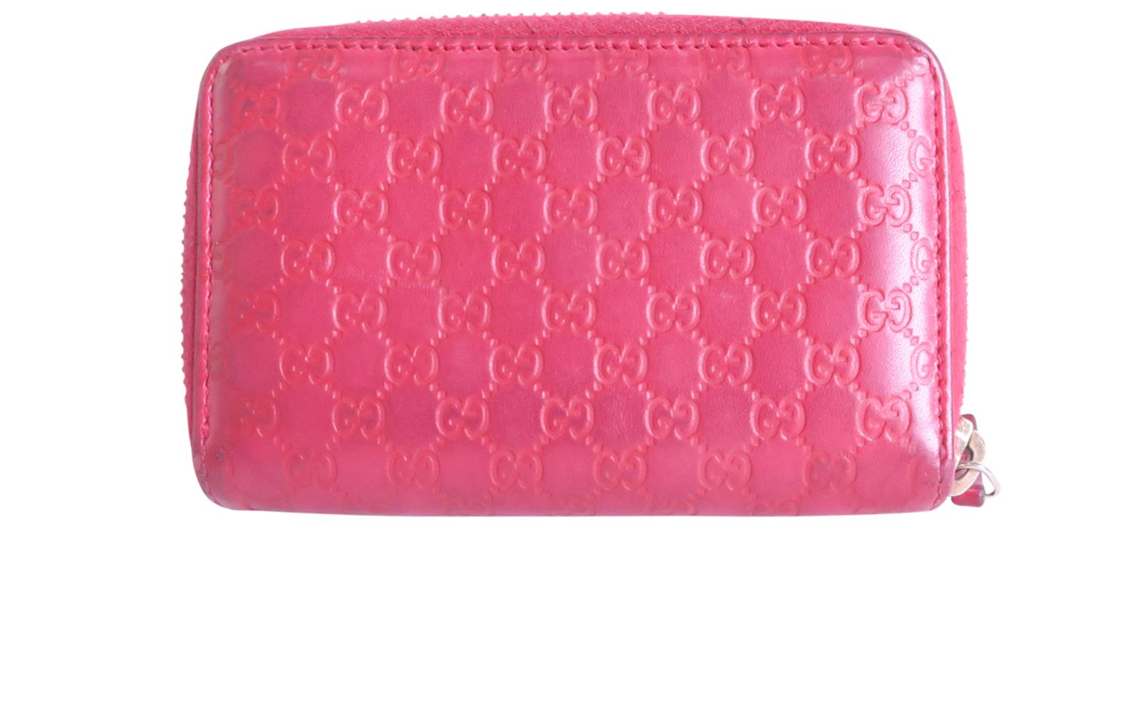 Gucci Compact Zippy Wallet, &pound;20, Accessories, Red, Leather, Back view
